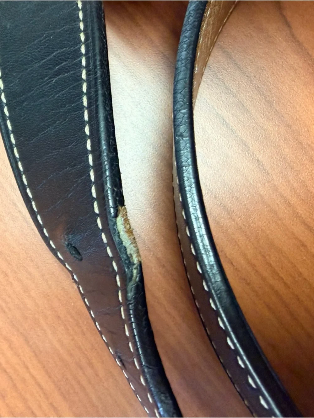 Coach Black Leather Belt Contrast Stitch Silver Buckle 32/80cm Made in India
